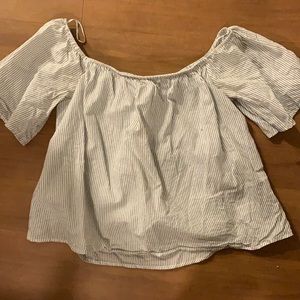Striped Off The Shoulder Top